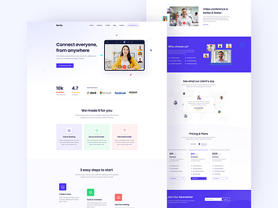 Bonfy - Video Conference Landing Page Design