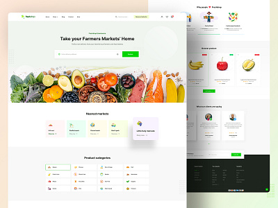 Freshdrop - Ecommerce Website Design best ui clean creative e commerce glosary home delivary market place modern online products startup trendy design ui uiux ux web website