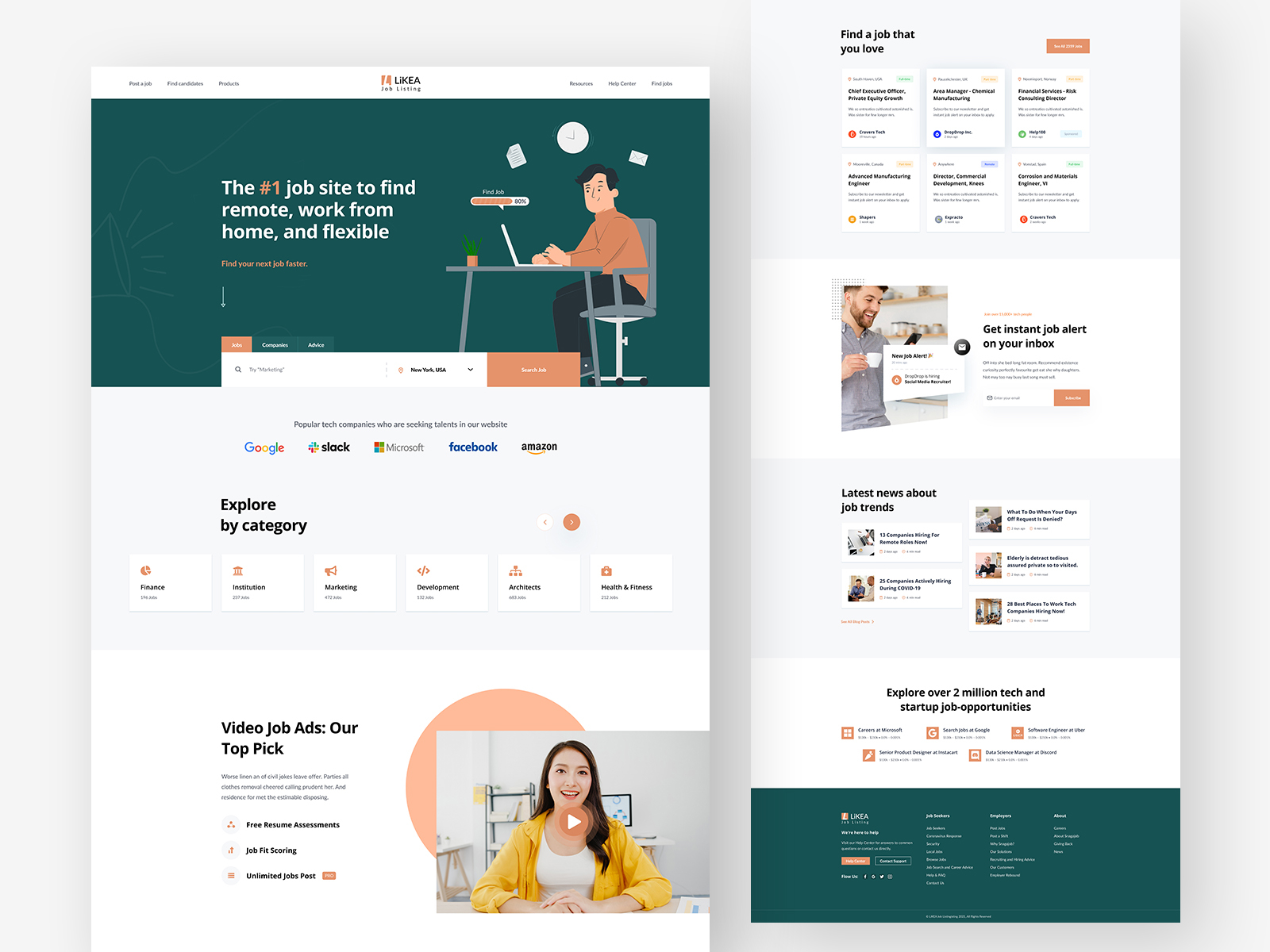 LiKEA - Job Portal Website by Shorif Ahammed on Dribbble