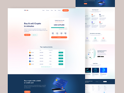 Tyfoon - Cryptocurrency Landing page 2022 clean clean ui creative crypto crypto currency landing crypto exchange crypto landing crypto wallet crypto website cryptocurrency design landingpage ui ui ux uiux ux webdesign