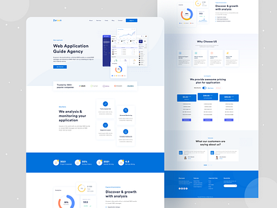 Zeroon - SaaS Landing Page 2022 clean clean ui creative design homepage landing page landingpage landingpagedesign saas saas app saas design saas landing page saas website software ui uiux ux web app webdesign