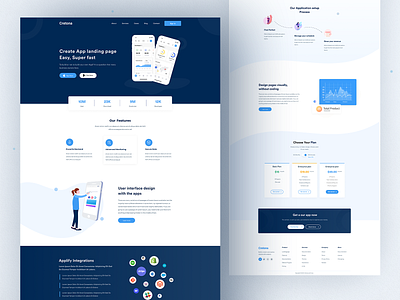 Cretona - App Landing Page 2022 app landing page apps clean creative cretona design illustration landing landing page saas landing page saas website ui uiux ux webdesign