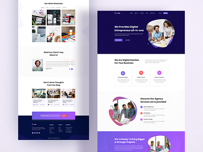 Lexa - Digital Agency Landing Page 2022 agency agency landing page clean clean ui creative design digital digital agency landing page landing page ui trending trendy typography ui uiux ux webdesign