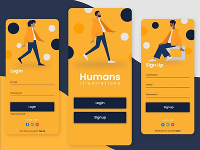 Login/Signup screen - Mobile Design app design illustration minimal mobile app mobile app design mobile application mobile design mobile ui typography ui ui ux ui design uidesign uiux ux ux ui ux design uxdesign uxui