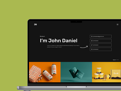 Website Mockup - John Daniel 3d animation branding design graphic design illustration logo minimal motion graphics ui uidesign uiux ux uxdesign