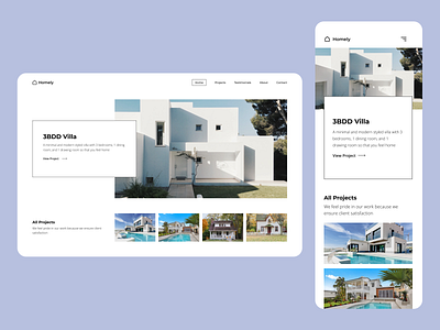 Homely Architecture - Website and Mobile View