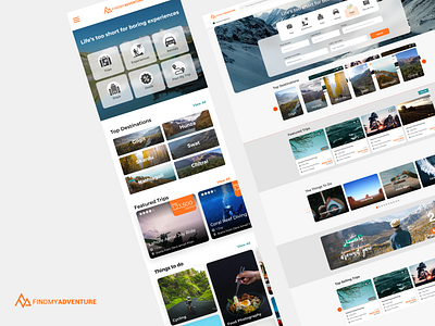 FindMyAdventure - Website and Mobile View