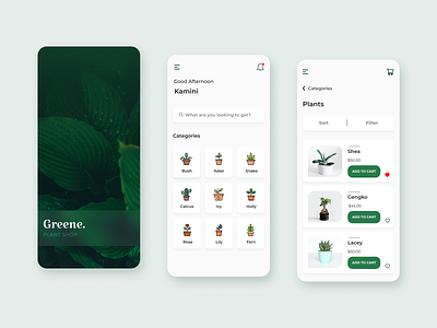 Plant App app design app interface app ui green illustration mobile app mobile design plant app plant store ui ui design uiux ux