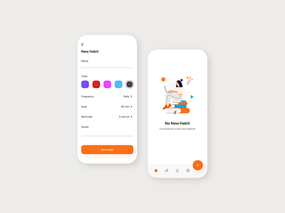 Habit App app design design habit app mobile app mobile design ui ui design uiux ux