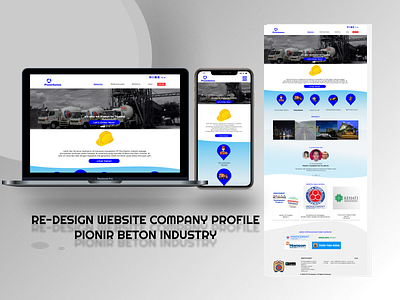 Re-design website company profile PT Pionirbeton design ui ux webdesign webdesigner