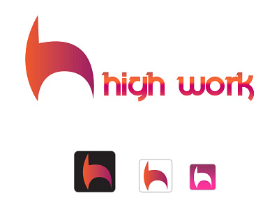 High work - Modern logo design branding design fdspro flat graphic design icon logo logodesign md fahad minimal modern modern design typography
