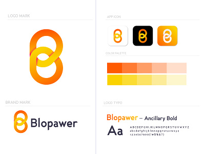 Blopawer logo branding design