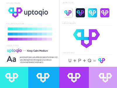 Uptoqio modern logo design - modern logo branding app logo brand style guide colorful logo colorful logo design gradient gradient logo gradient logo design letter logo letter logo design letter mark logo logo logo 2021 logo design logo mark logo trends 2021 modern modern logo modern logo design software logo software logo design