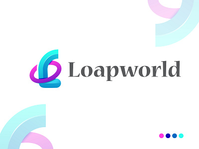 Loapworld 3d branding business logo colorful logo company logo design fiverr logo gradient logo graphic design loap logo logo logo design modern modern logo modern tech logo saas logo startup logo tech logo vector logo world logo