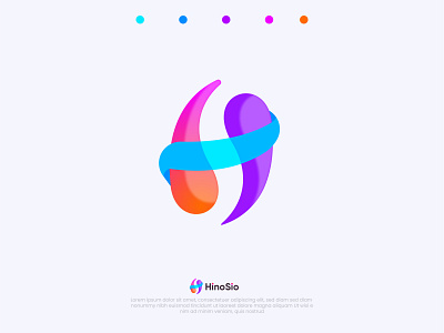 H + S modern gradient logo