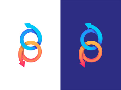 Letter B+Loop+Arrow logo - Modern logo abstract logo arrow logo b arrow logo b letter logo b logo b logo mark b logoloop brand identity brand logo branding business logo colorful logo design gradient logo logo logo design logofolio logoinspiretion modern modern logo