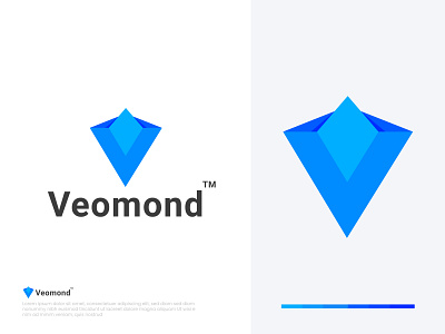 Letter V + Diamond logo | Modern logo