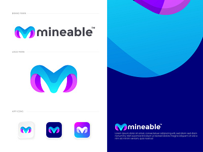 Modern m logo - Mineable