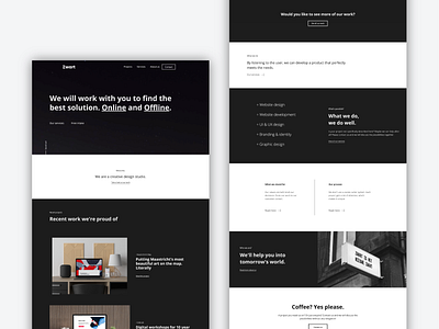 Studio Zwart | Design agency website