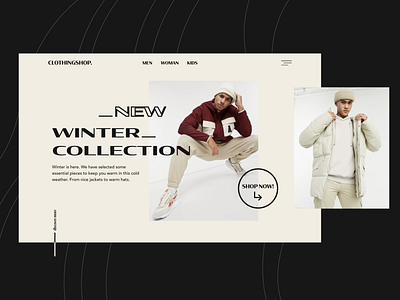 Clothing store | landing web design beige clean clothing ecommerce ecommerce design graphic design inspiration minimal shop store type uidesign uiinspiration web design webdesign webdevelopment website