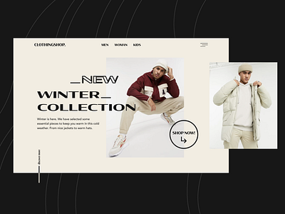 Clothing store  |  landing web design