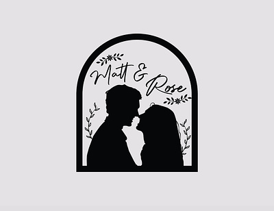 Romantic Couple Silhouette branding couple design graphic design illustration lineart logo portrait romantic silhouette vector
