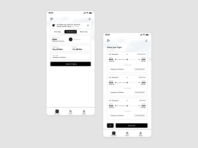 Book A Flight app illustration ui ux