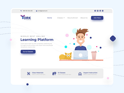 Learning Management Landing Page 2021 trend design landing landing design landing page landing page concept landing page design landing page illustration landing page ui learning management system lms templates ui