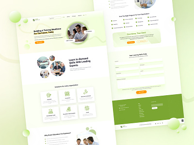 Landing Page Design for Green Education 2021 trend b2b landing page templates best landing page design best landing page templates free landing page free landing page templates landing page design landing page example landing page for b2b landing page templates service landing page website ui design templates website ui design templates free