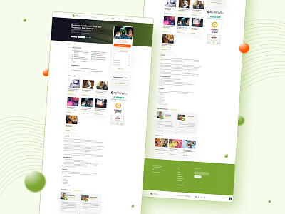 Landing Page Design for Green Education 2021 trend course page design landing page landing page design learning management system lms templates ui
