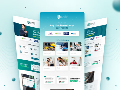 Email Template Design for Learner's Support 2021 trend design landing page landing page design learning management system lms templates