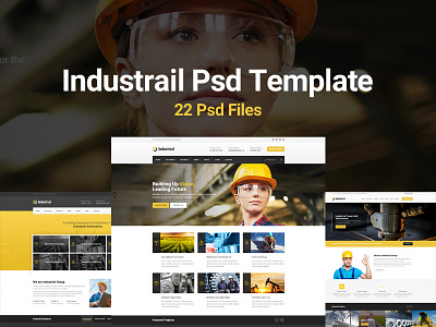 Industrial - Factory / Industry / Engineering PSD Template business construction creative factory industrial multipurpose service web design