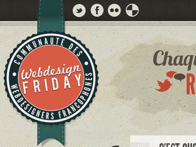 Webdesign Friday retro ribbon texture wdfr