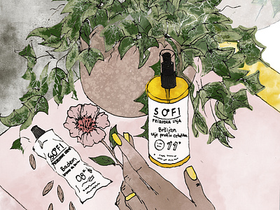 "Sofi Cosmetics" brand illustration