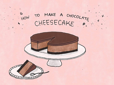 Cheesecake recipe illustration digitalart