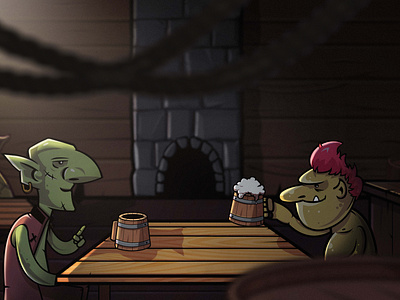 Goblins enjoying the vectory in an INN