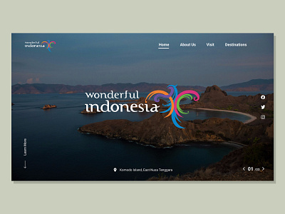 Wonderful Indonesia Web Design design flat minimal ui ux web website