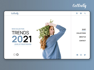 Collecty - Website Design branding collection concept design fashion fashion app fashion brand fashion design fashion illustration flat ui uiux web website
