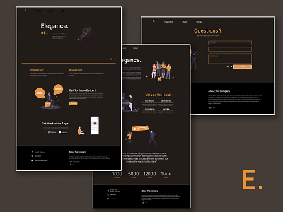 Elegance - Full Website app design minimal ui ux web web design webdesign website website concept website design websites