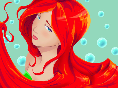 Redhaired girl girl hair illustration vector