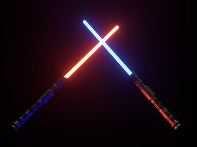 confrontation of two lightsabers