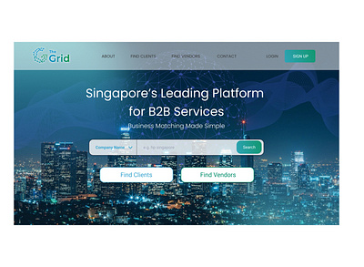 The Grid Landing Page design landing page ui web web design