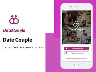 Date Couple - Dating App Concept branding concept dating design challenge figma prototype tinder ui ux