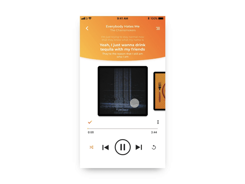 Made with Invision Studio - Music Player