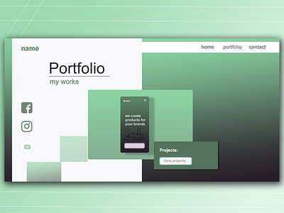 Portfolio Layout Design design ui web