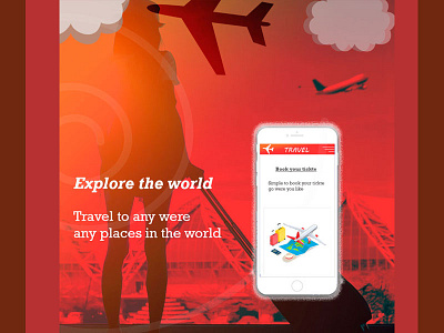 Travel App Template design app branding design minimal typography ui