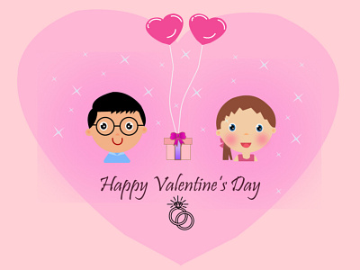 Valentine's Day design flat illustration ui vector