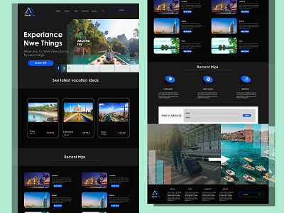 Travel web page shot