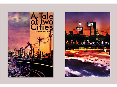 a tale of two cities cover art design editorial design illustration