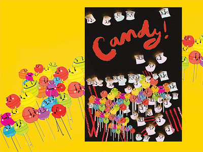 candy 1 cover art design editorial design illustration